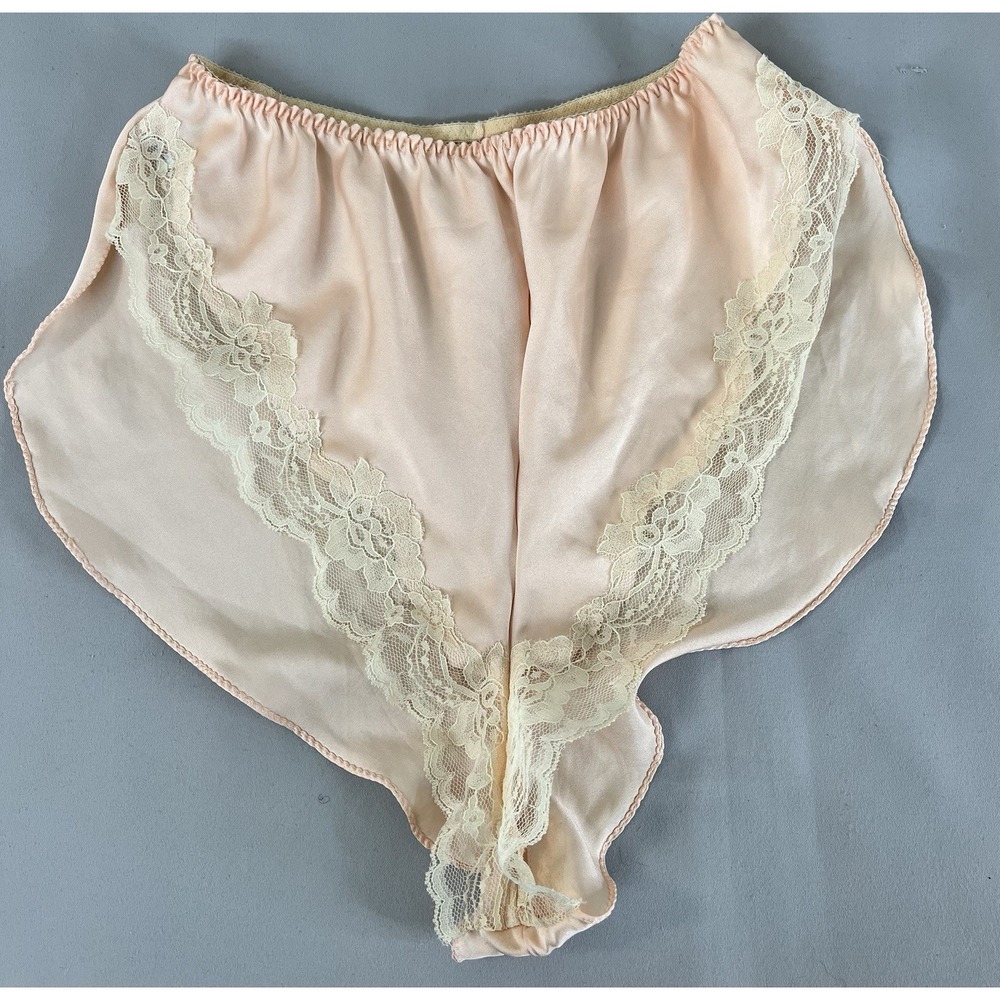 Vtg‎ 1960s Avon Fashion Sz M Peach Lacey High Waist Sleepwear Y2K USA